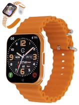 Relógio Champion SmartWatch - CH50033M - 2 Pulseiras - Laranja e Outra Branca