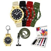 Relógio Champion Troca Pulseiras CP31901N Prova D'Água 100m