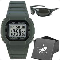 Relogio Cinza Menino Infantil Led Digital + Oculos Criança Relogio Cinza Menino Infantil Led Digital + Oculos Criança