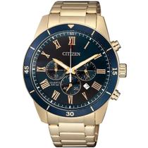 Relógio citizen chrono cx puls aço dourado tz31507a