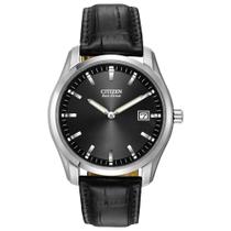 Relógio Citizen Classic Eco-Drive com pulseira de couro para homens