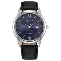 Relógio Citizen Classic Eco-Drive com pulseira de couro para homens