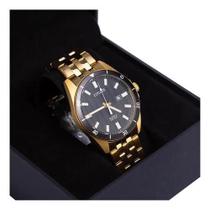Relógio Citizen Masculino Dourado Fundo PretoTZ31114U