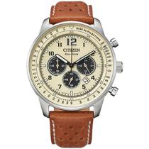 Relógio Citizen Masculino Eco-Drive Chronograph Couro Marrom CA4500-00X