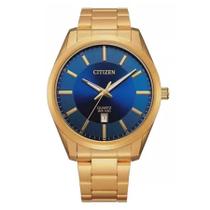 Relógio Citizen Masculino Quartz Dourado Azul TZ20204A