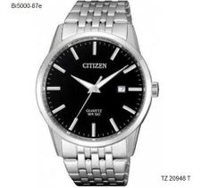 Relógio Citizen Masculino Social Prata Slim Preto TZ20948T