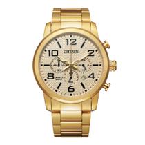 Relógio Citizen Quartz AN8052-55P em aço inoxidável dourado