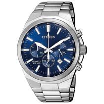 Relógio Citizen Quartz Masculino com Mostrador Azul e Aço Inoxidável