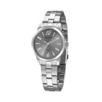 Relógio Clássico Cristais Aço Prata - Seculus