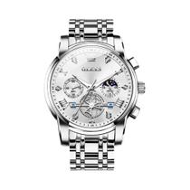 Relógio Clássico Multifuncional Masculino OLEVS, Cronógrafo De Quartzo Com Fase Lunar, Relógio À