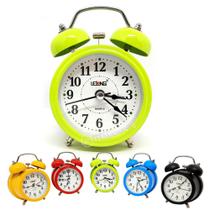 Relógio Com Despertador Mecânico Horário Alarme LE8102 Relógio Com Despertador Mecânico Horário Alarme LE8102