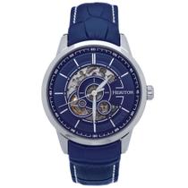 Relógio com pulseira de couro semiesqueleto HERITOR Automatic Davies