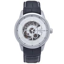 Relógio com pulseira de couro semiesqueleto HERITOR Automatic Davies