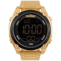 Relógio Condor Digital Dourado Grande Masculino COBJ3463AQ/7D