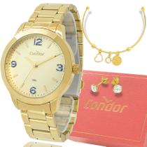 Relógio Condor Dourado Feminino Original 1 Ano De Garantia