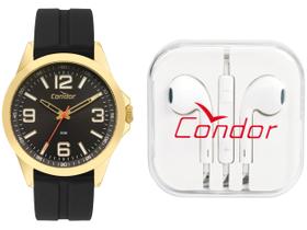 Relógio Condor Dourado Silicone Copc21jei/k6p +nfe