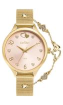Relógio Condor Feminino Dourado com Pulseira de Esteira