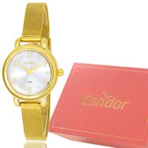 Relógio Condor Feminino Dourado Luxo Prova Dágua Original