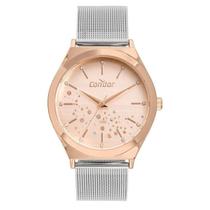 Relógio Condor Feminino Prata e Rosé Brilho Relógio Condor Feminino Prata e Rosé Brilho