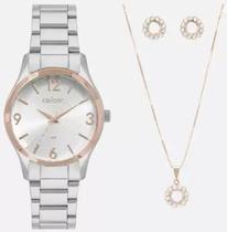 Relógio condor feminino prata kit Relógio condor feminino prata kit