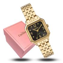 Relógio Condor Feminino Quadrado Dourado Analógico Original Relógio Condor Feminino Quadrado Dourado Analógico Original