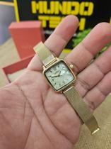 Relógio condor feminino quadrado pequeno co2035nkb/4x Relógio condor feminino quadrado pequeno co2035nkb/4x