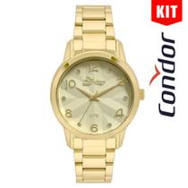 Relógio CONDOR KIT feminino dourado CO2039MUA/K4D