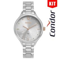 Relógio CONDOR KIT feminino prata CO2036MUX/K4K - Quartz Relógio CONDOR KIT feminino prata CO2036MUX/K4K - Quartz