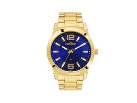 Relogio Condor Masculino de aço classico dourado mostrador azul kit COPC21AECE/K4A Relogio Condor Masculino de aço classico dourado mostrador azul kit COPC21AECE/K4A
