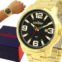 Relógio Condor Masculino Dourado Original com garantia de 1 ano e carteira