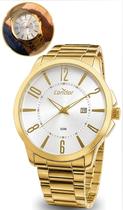 Relógio Condor Masculino Original Analógico Dourado Aço Inox Calendário À Prova DÁgua 50M Relógio Condor Masculino Original Analógico Dourado Aço Inox Calendário À Prova DÁgua 50M
