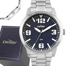Relógio Condor Masculino Prata Preto Prova d'água com 1 ano de garantia e carteira Relógio Condor Masculino Prata Preto Prova d'água com 1 ano de garantia e carteira