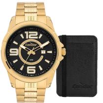 Relógio Condor Masculino Speed Dourado Kit Com Carteira CO2115MVZ/K4P Relógio Condor Masculino Speed Dourado Kit Com Carteira CO2115MVZ/K4P