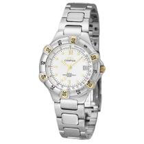 Relógio Cosmos Feminino Ref: Os31264b Casual Retrô Bicolor