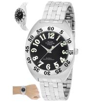 Relógio Cosmos Masculino Ref: Oa30003t Casual Aço Prateado