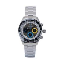 Relógio Cronógrafo Masculino Tático Verde Luminoso 41mm À Prova D'Água Com Movimento Solar De Relógio Cronógrafo Masculino Tático Verde Luminoso 41mm À Prova D'Água Com Movimento Solar De