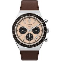 Relógio Cronógrafo Q Timex Couro Marrom TW2W51800M