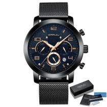 Relógio Crrju masculinos negócios casual de pulso de quartzo Relógio Crrju masculinos negócios casual de pulso de quartzo