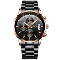 Relógio CRRJU Men Fashion Stainless Steel Japan Movement