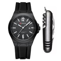 Relógio Curren Casual Social Masculino + Canivete 11 Funções Relógio Curren Casual Social Masculino + Canivete 11 Funções