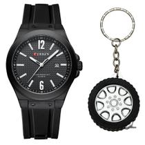 Relógio Curren Esportivo Casual Masculino + Chaveiro Roda Relógio Curren Esportivo Casual Masculino + Chaveiro Roda