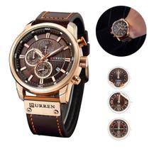 Relógio Curren Masculino 8291 Original Pulseira Couro Social