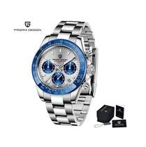 Relógio De Aço Pagani Design Pd1644 Movimento Japão Seiko Vk63