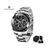 Relógio De Aço Pagani Design Pd1644 Movimento Japão Seiko Vk63