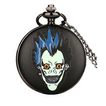 Relógio de bolso Deaths Notes Ryuk Anime Theme Quartz com corrente Relógio de bolso Deaths Notes Ryuk Anime Theme Quartz com corrente