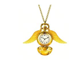 Relógio De Bolso Pomo De Ouro Harry Potter cor ouro dourado