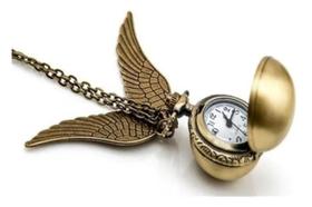 Relógio De Bolso Pomo De Ouro Harry Potter cor ouro dourado
