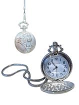 Relógio de Bolso Prata Trem Retrô - Aço Cirúrgico