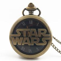 Relógio De Bolso Quartzo Vintage Hollow Star War Presente