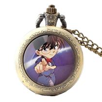 Relógio de bolso Retro Detective Conan para crianças